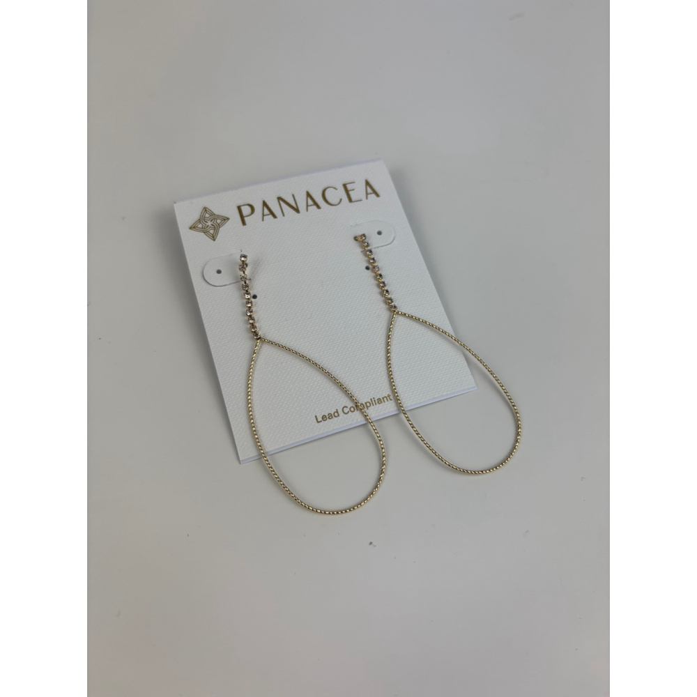 NWT Panacea Women's Jeweled Gold Teardrop Earrings​